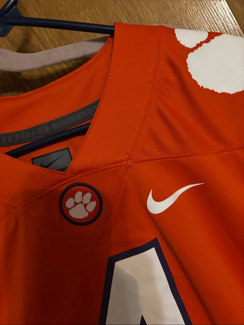 Nike Orange Deshaun'Watson' #4 Men's Jersey with White Numbering